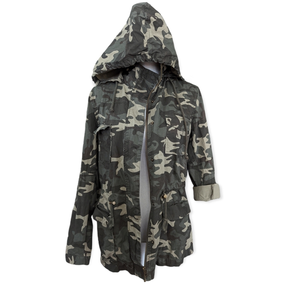 Camo Hooded Utility Jacket